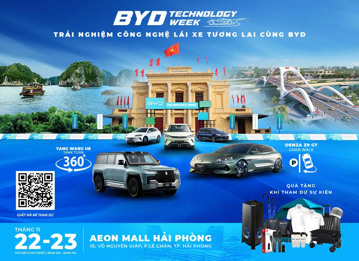 BÙNG NỔ SỰ KIỆN TECHNOLOGY LỚN NHẤT NĂM 2025 – BYD TECHNOLOGY WEEK TẠI HẢI PHÒNG