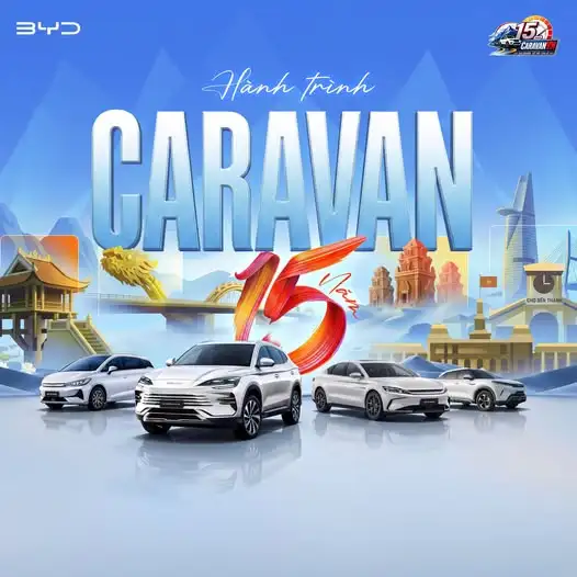 BYD ĐỒNG HÀNH CÙNG HÀNH TRÌNH KỶ NIỆM CARAVAN VIỆT NAM TRÒN 15 NĂM