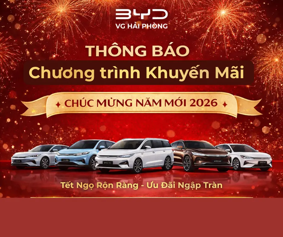 Giá xe điện BYD tháng 01/2026 với chương trình 